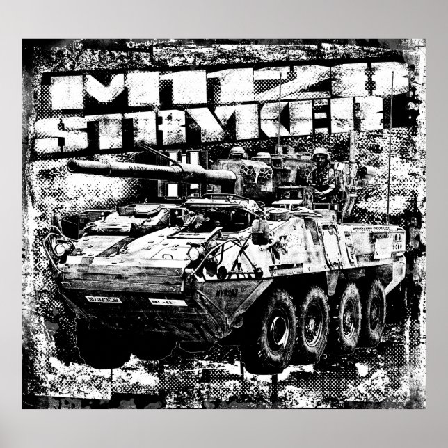 Póster Sistema móvil de pistolas M1128 Stryker (Frente)