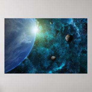 Póster Sistema planetario