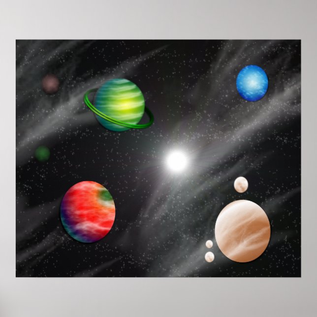 Póster Sistema planetario (Frente)