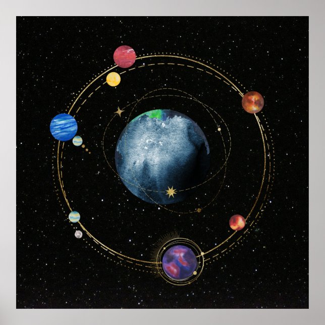 Póster Sistema solar (Frente)