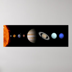 Póster Sistema solar a Poster de estilo panorama