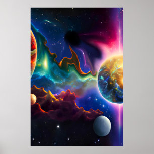 Póster Sistema solar ingresando al Poster de agujeros neg