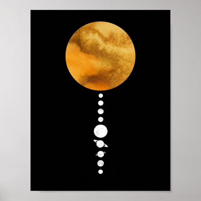 Póster Sistema solar mínimo (Frente)
