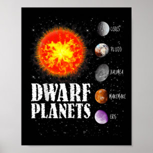 Póster Sistema solar - Planetas enanos entregan camiseta