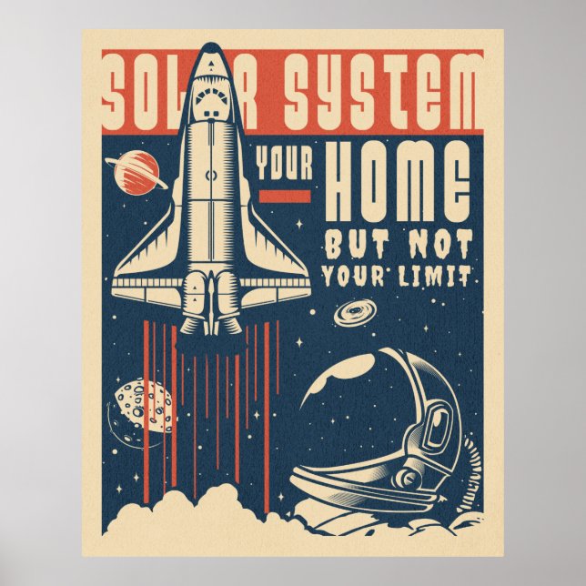 Póster Sistema solar tu poster en casa (Frente)
