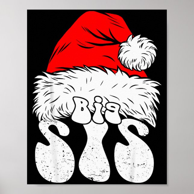 Póster Sister Big Santa Christmas Family Matching Pajamas (Frente)