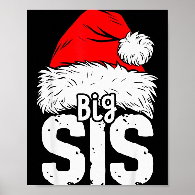 Póster Sister Big Santa Christmas Family Matching Pyjamas (Frente)