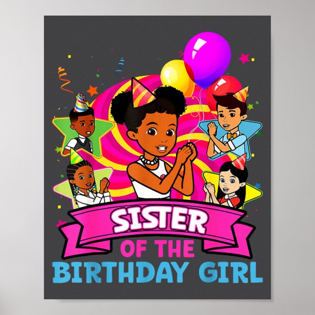 Póster Sister Of Birthday Girl Gracie Nk Doll Family Deco (Frente)