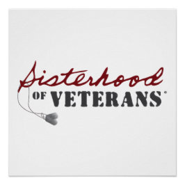 Póster Sisters of Veterans Military Pride Design