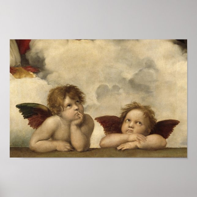 Póster Sistine Madonna Angels por Raphael (Frente)