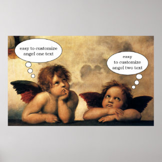 Póster Sistine Madonna Angels por Raphael Sanzio