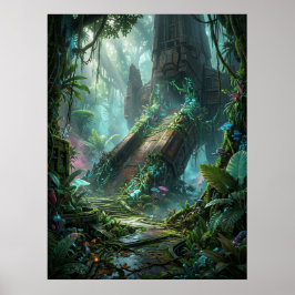 Póster Sitio de Aterrizaje de las Ruinas de la Jungla Ali
