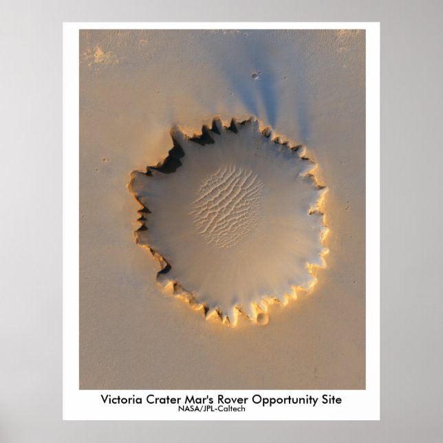 Póster Sitio de aterrizaje de Rover Mar del cráter Victor (Frente)