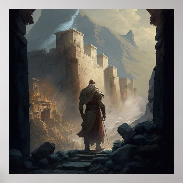 Póster Sitio de la ciudad de montaña (Frente)