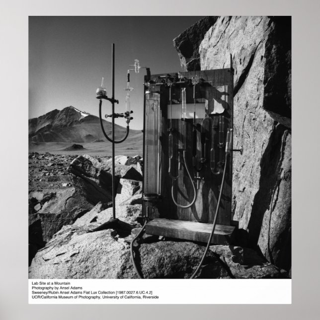 Póster Sitio de laboratorio en una montaña por Ansel Adam (Frente)