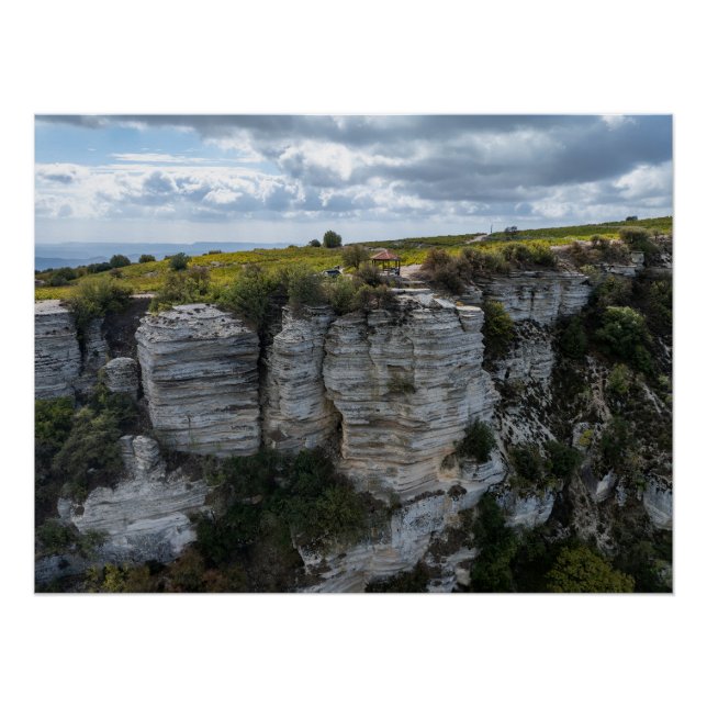 Póster Sitio de picnic en la cima del acantilado Paphos,  (Anverso)