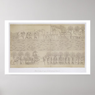 Póster Sitio de una ciudad a orillas de un río, plato 42 