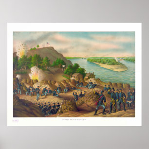 Póster Sitio de Vicksburg 13 15 17 Cuerpos Gen US Grant 