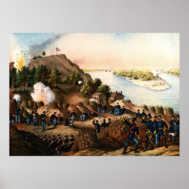 Póster Sitio de Vicksburg Ulysses S. Grant 1888 (Frente)