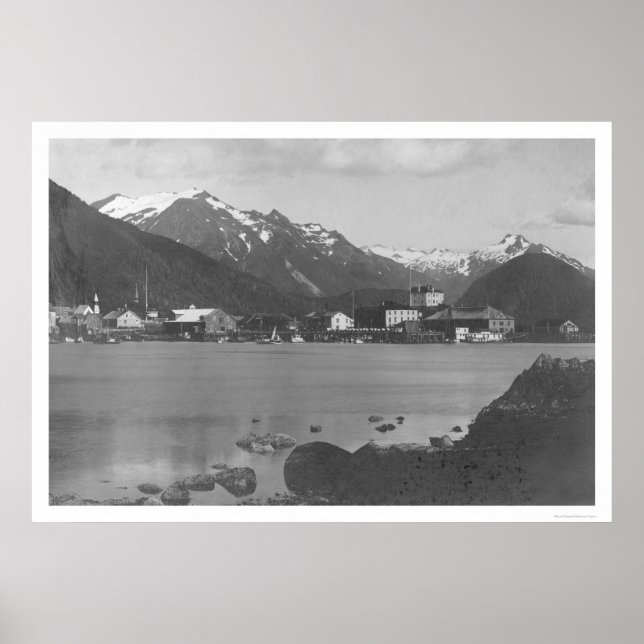 Póster Sitka Harbour Alaska 1908 (Frente)