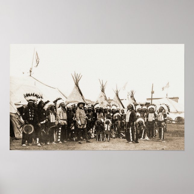 Póster Sitting Bull & Buffalo Bill Group Picture (Frente)