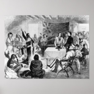 Póster Sitting Bull Council, 1877