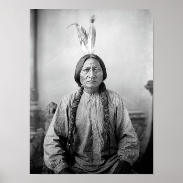 Póster Sitting Bull Portrait - Circa 1883 (Frente)