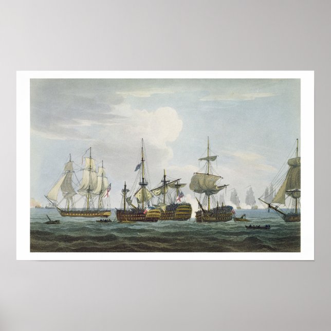 Póster Situation of HMS Temeraire at The Battle of Trafal (Frente)