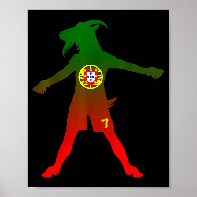 Póster Siuuu Real Goat Rtugal Flag Soccer Men Women Kids  (Frente)