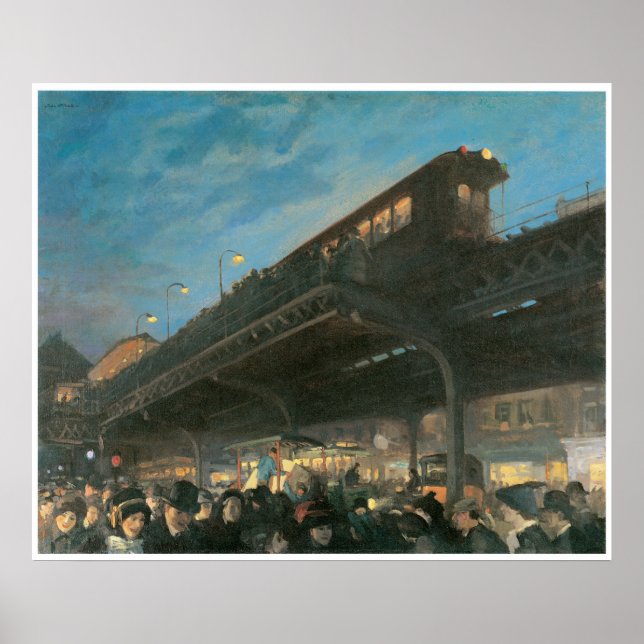 Póster Six O'Clock, c.1912 John Sloan (Frente)