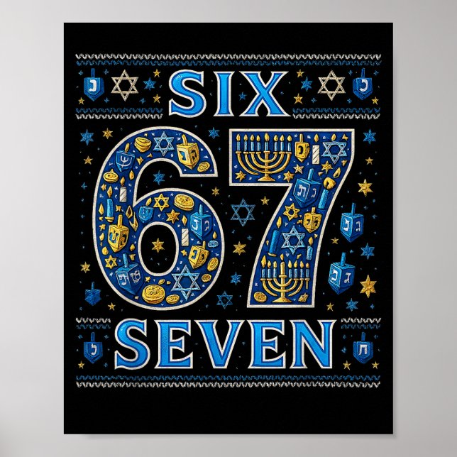 Póster Six Seven 67 Hanukkah Festival Of Lights Quote  (Frente)