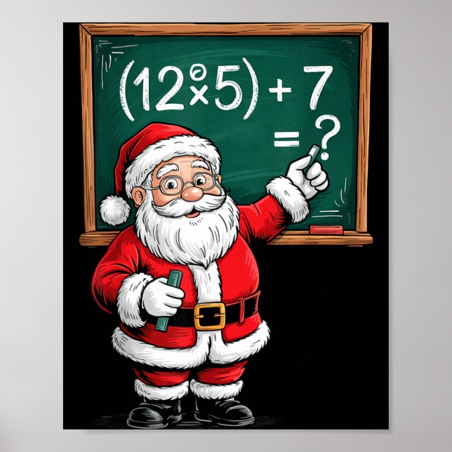 Póster Six Seven 67 Meme Santa Math Teacher Christmas Men (Frente)