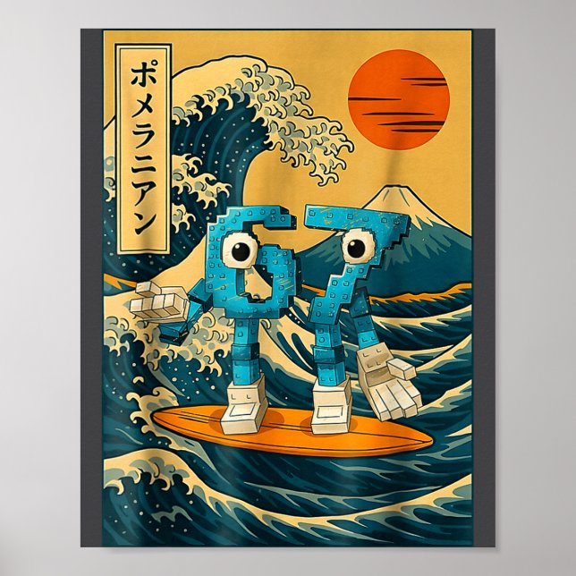 Póster Six Seven 6-7 Japanese Great Wave Off Kanagawa 67  (Frente)