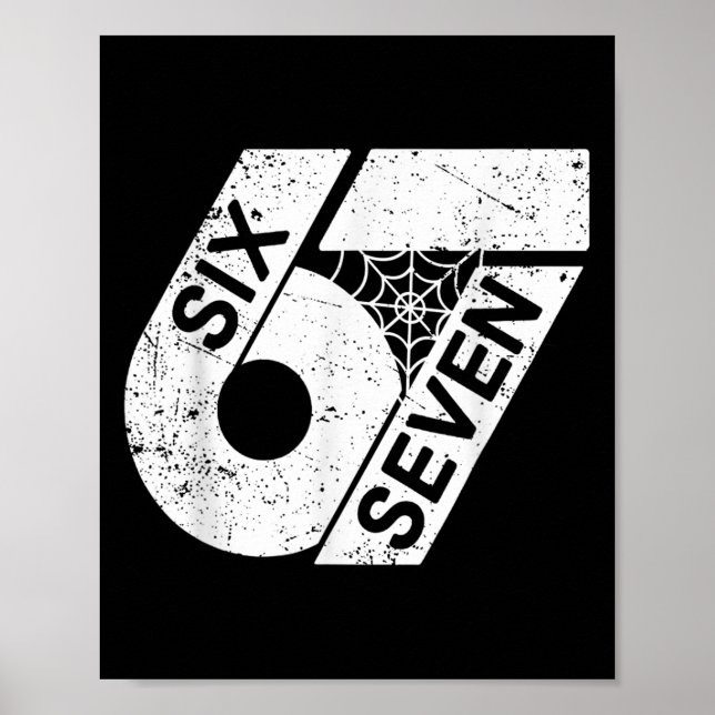 Póster Six Seven 6 7 Meme 6 7 Halloween Costume  (Frente)
