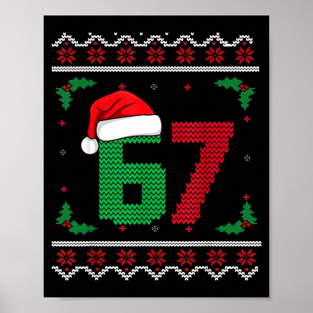 Póster Six Seven Christmas 6 7 Ugly Christmas Sweater  (Frente)