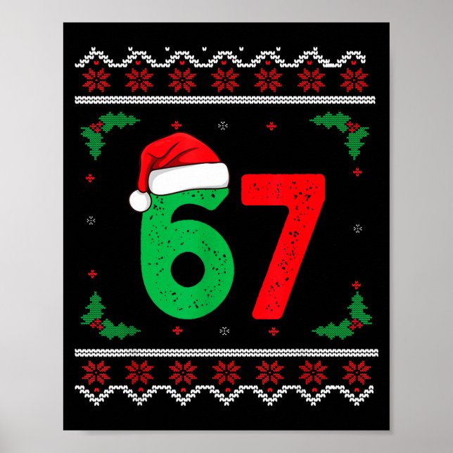 Póster Six Seven Christmas 6 7 Ugly Christmas Sweater  (Frente)