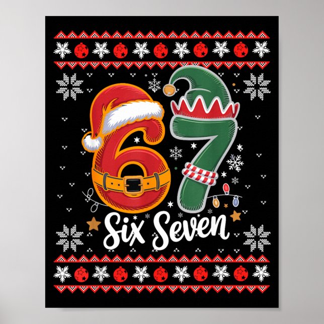 Póster Six Seven Christmas 6 7 Ugly Christmas Sweater Boy (Frente)