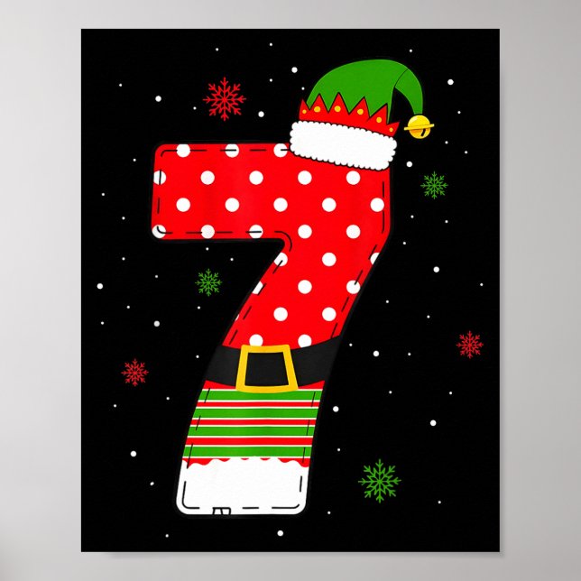 Póster Six Seven Matching 67 Christmas Elf Hat Meme Gen A (Frente)