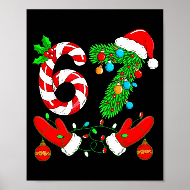 Póster Six Seven Meme Christmas 67 Santa Christmas  (Frente)