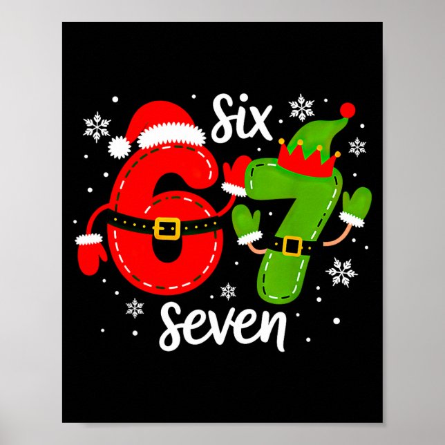 Póster Six Seven Meme Christmas 67 Xmas  (Frente)