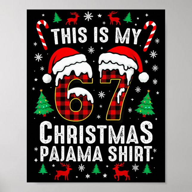 Póster Six Seven Meme Gen Alpha Slang Brainrot Quote  (Frente)