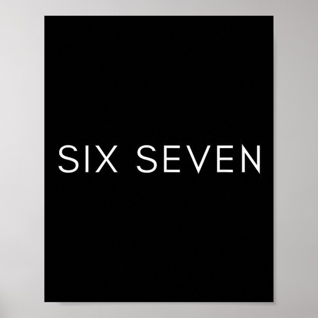Póster Six-seven Minimal Clean 67 Design Genz Team Squad  (Frente)