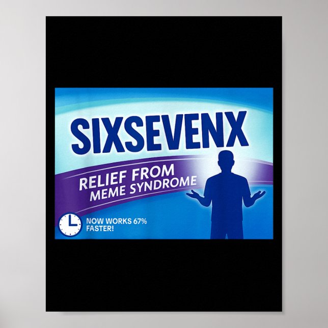 Póster Sixsevenx Relief From Meme Numbers Parody Teacher  (Frente)