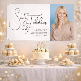 Póster Sixty and Fabulous Photo 60th Birthday Party