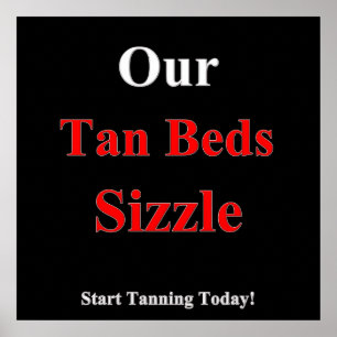 Póster Sizzle Tan Tanning Poster Matte