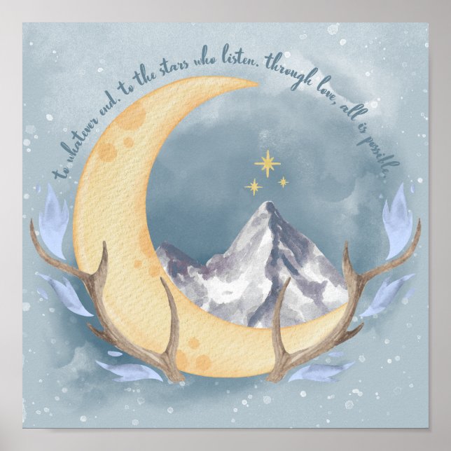 Póster SJMverse ACOTAR, trono de vidrio, ciudad creciente (Frente)