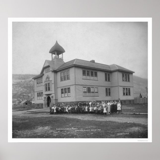 Póster Skagway, Escuela Pública de Alaska, 1906 (Frente)