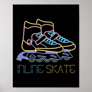 Póster Skate Inline Skates Vintage Old School 80