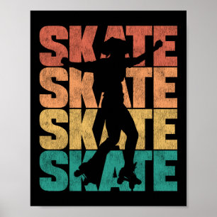 Póster Skate Skate Skate Skate Skate Skate Skate 1970 Ret