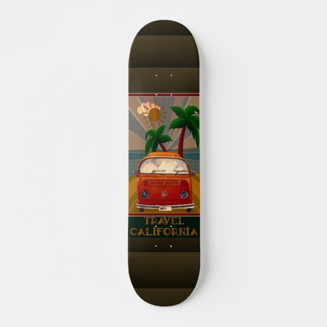 Poster: Skateboard de Viajes de California (Anverso )
